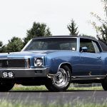 vintage cars muscle cars with a blue monte carlo