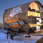 saunas by surf sauna a sauna on the snow with surfboards