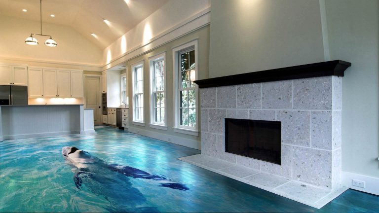 flooring by Imperial Interiors 3d floor with a dolphin swimming