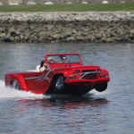water car riding on top of the water in a lake